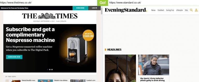 Compare Websites Loading Speed