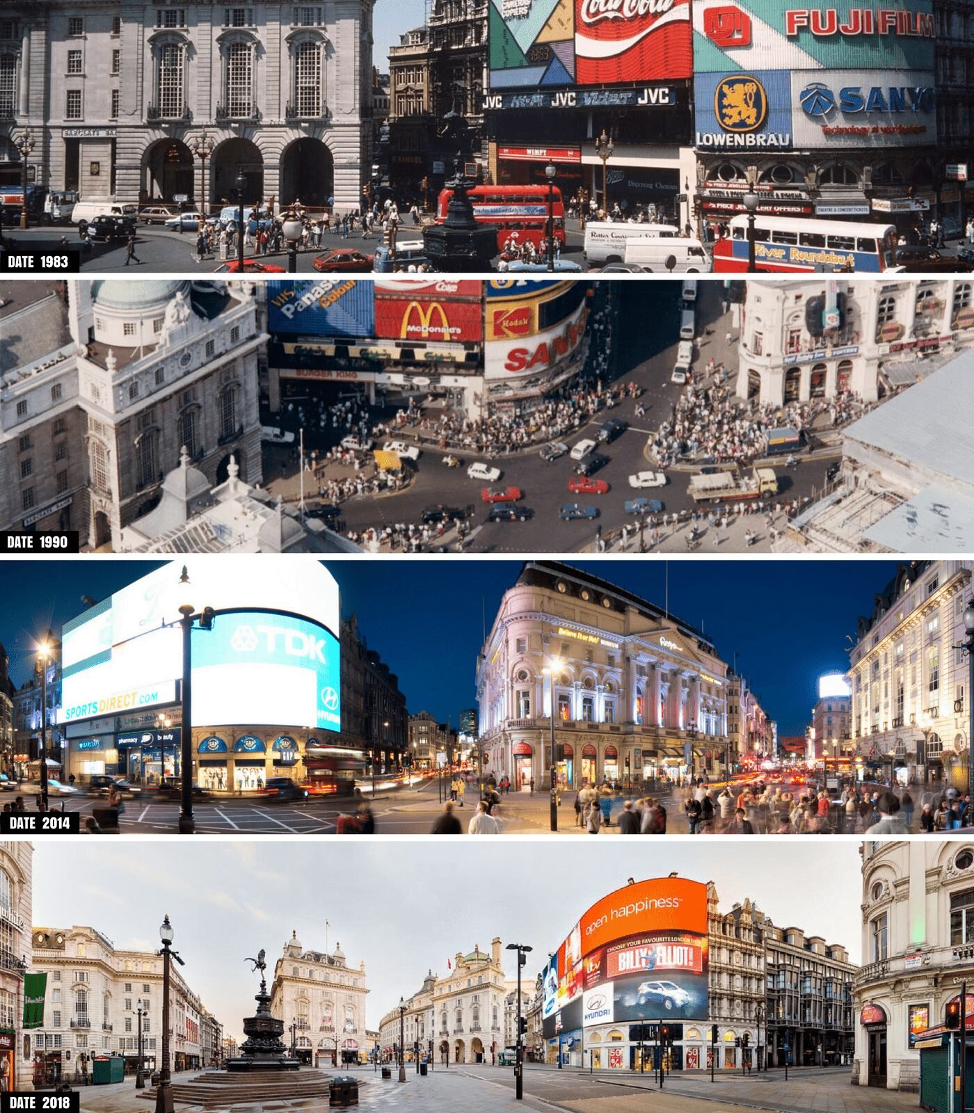 Evolution of London Piccadilly Circus 7 Evolution of London Piccadilly Circus