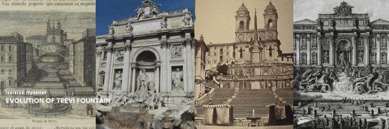 Evolution of Trevi fountain