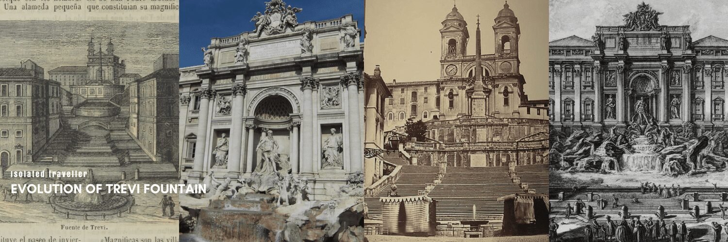 Evolution of Trevi fountain