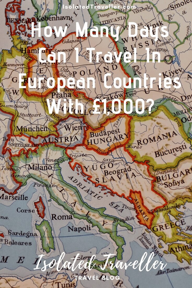 How Many Days Can I Travel In European Countries With £1,000? 6 How Many Days Can I Travel In European Countries With £1,000?