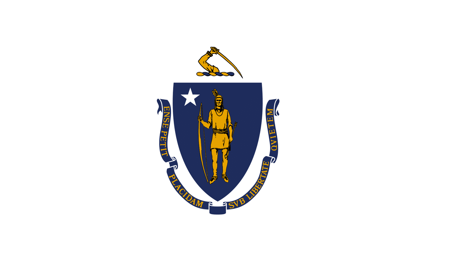 50 States of USA 26 Massachusetts Flag