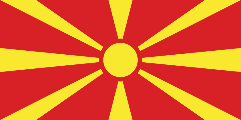 List of All Countries in Europe 49 North Macedonia Flag