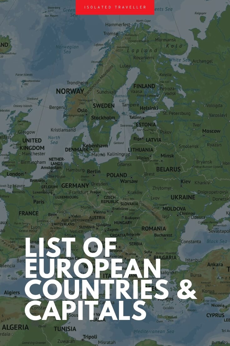 List of European countries and capitals 6 List of European countries and capitals