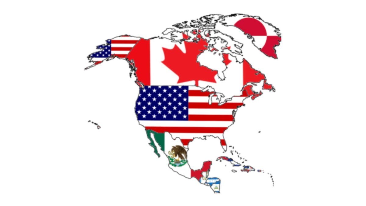 How many countries are in North America?
