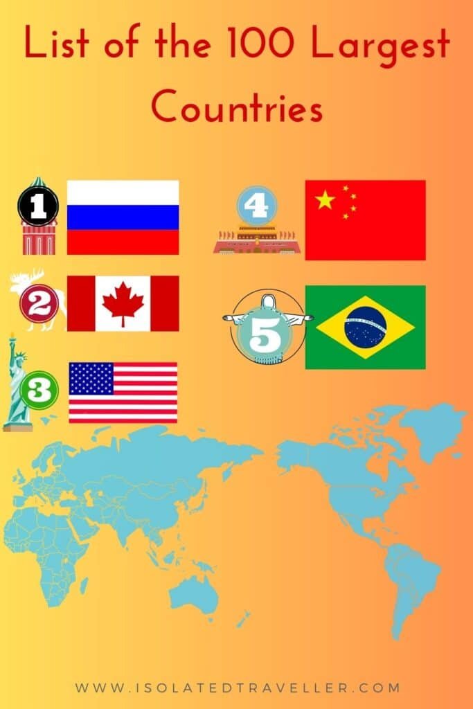 List Of Largest Countries In The World 7 List of the 100 Largest Countries