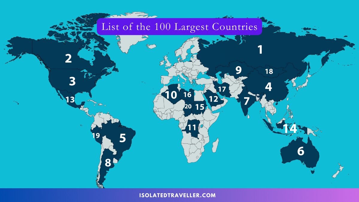 List Of Largest Countries In The World 5 List Of Largest Countries In The World
