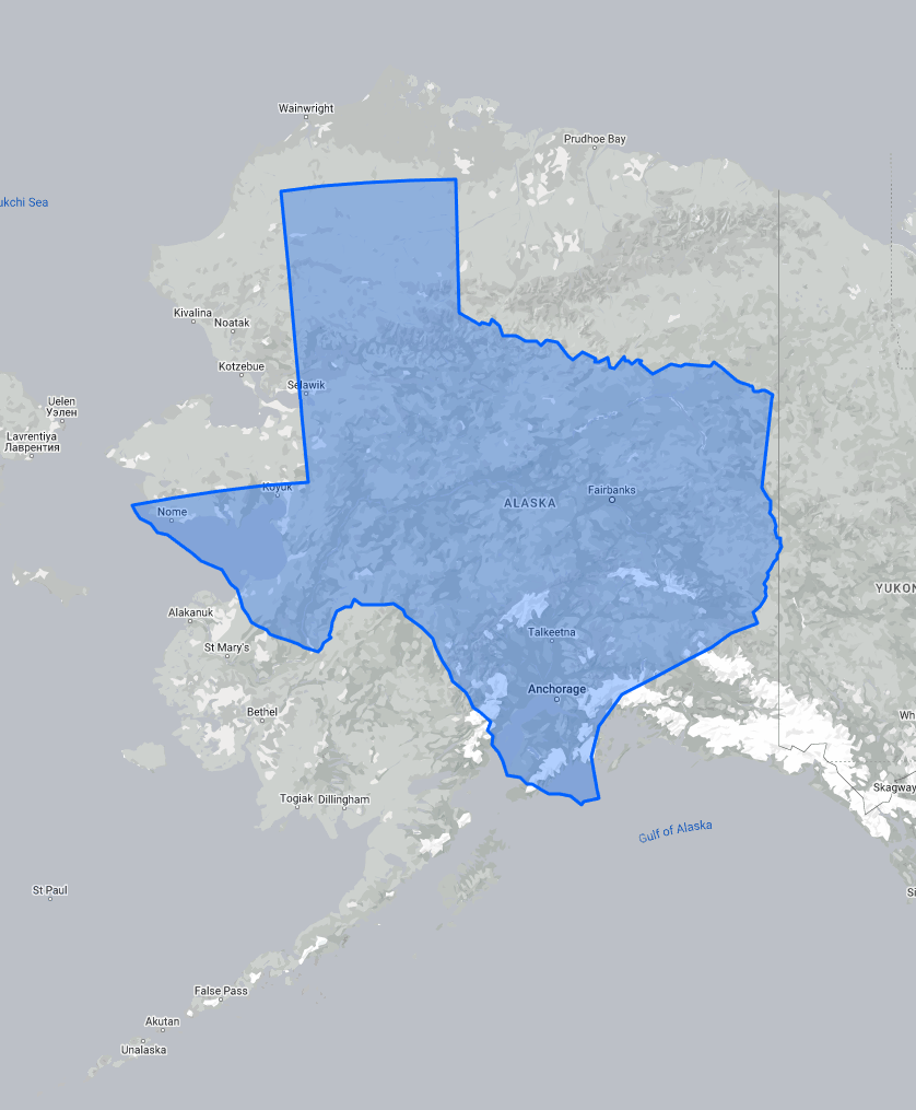 How Big is Texas? 11 Texas Compared to Alaska, USA