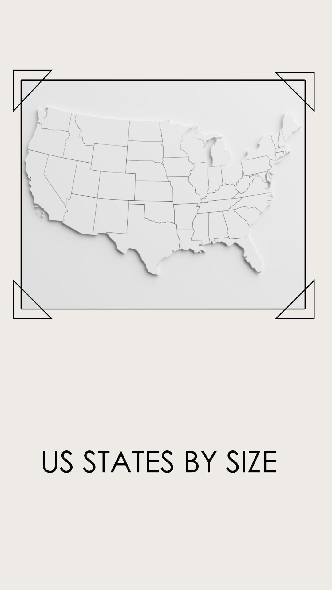 US States By Size 6 US States By Size