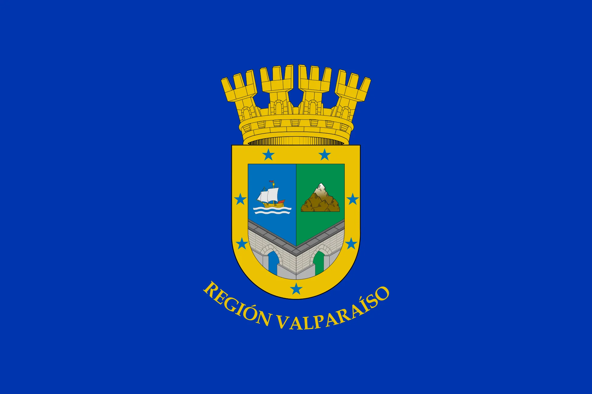Flag of Valparaíso Region 5 Flag of Valparaíso Region