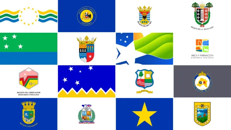 The Flags of the Regions of Chile