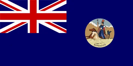 Flag of Barbados 7 Flag of Barbados (1870–1966)