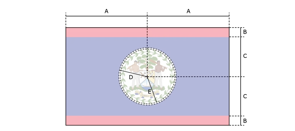 Flag of Belize 7 Flag of Belize - Construction Sheet